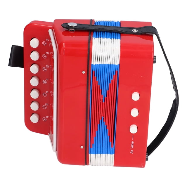 Mini instrumento musical de acordeón, juguete de acordeón para niños, 7 juguetes educativos para niños, instrumentos de teclado de acordeón para niños, confiabilidad excepcional