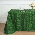 thumbnail image 2 of Efavormart 90"x156" Rectangle Leaf Petal Taffeta Tablecloth - Decorative 3D Leaf Ruffle Table Cover for Forest Party, Wedding, Event, Dessert Tables - Green, 2 of 11