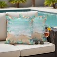 thumbnail image 2 of Outdoor Pillow Covers 24x24 Set of 2, Ocean Coastal Waterproof Patio Throw Pillow Covers for Couch Sofa Chair, Summer Nautical Beach Coral Starfish Decorative Pillowcases for Throw Pillows, 2 of 9