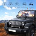 thumbnail image 6 of Fuzoiu Cute Animal Couple Print Car Windshield Sun Shade,Block Uv Rays Sunshade,Foldable Front Window Sun Visor Protector for Car,SUV,Truck-Keep Vehicle Cool-Cute Animal Couple, 6 of 8