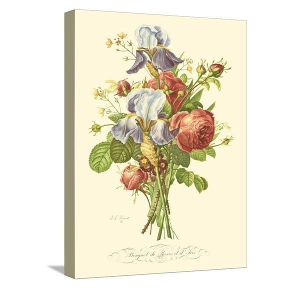 Art.com Plentiful Bouquet I Stretched Canvas Print Wall Art by T.L. Prevost, 12" x 16"