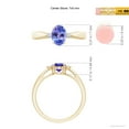 thumbnail image 4 of Angara Natural 0.8 Ct. Tanzanite with Diamond Classic Ring in 14K Yellow Gold for Women (Ring Size: 11.5), 4 of 9