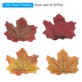thumbnail image 3 of Uxcell Artificial Leaves Mixed Fall Maple Autumn Fake Leaf Decoration, 4 Assorted Color 200 Pack, 3 of 5