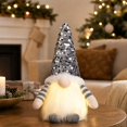 thumbnail image 6 of Christmas Decorations Indoor Outdoor, Light Up Sequin Christmas Gnome with Glowing Beard, Faceless Swedish Tomte Decor for Shelf, Mantel, Tabletop, 6 of 8