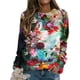 thumbnail image 4 of Sudadera Para Mujer Sudaderas Con Cuello Redondo Otoño Moda Casual Estampado de Flores Camiseta de Manga Larga Top Blusa Jersey Odeerbi  ODB150539, 4 of 6