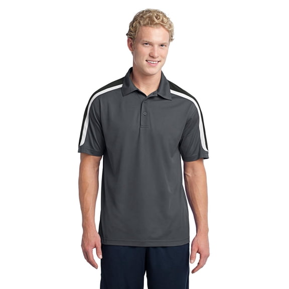 Sport-Tek ST658 Tricolor Shoulder Micropique Sport-Wick Polo