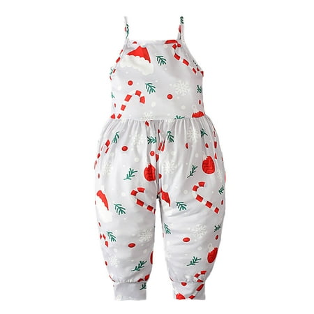 

Odeerbi Clearance Toddler Baby Girls Christmas Camisole One-Piece Romper Romper Children s Wear