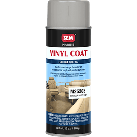 SEM Products SEM-M25203 12 oz Vinyl Coat Flexible Aerosol Coating Formula Boats Grey