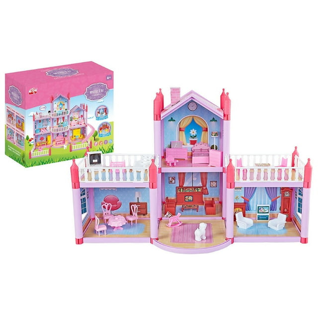 Kit Maison de Rêve DIY - Jouets de Construction Interactifs pour Maison de Poupée Villa Kit Maison de Poupée