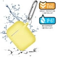 thumbnail image 4 of AirPods Case Cover , Soft Silicone Protective Cover with Keychain for Women Men Compatible with Apple AirPods 2nd 1st Generation Charging Case, Front LED Visible-Yellow, 4 of 5
