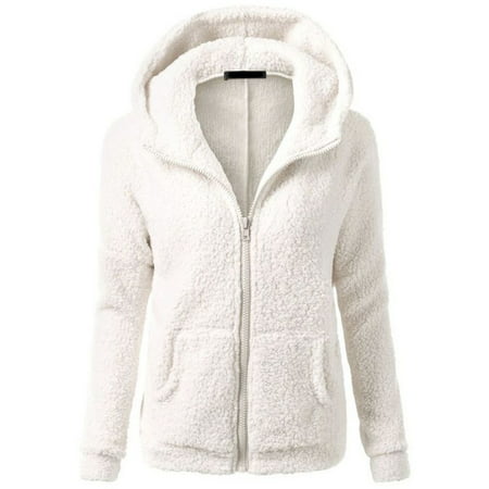 EFINNY Women’s Slim Hooded Thicken Fleece Jackets Winter Warm