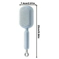 thumbnail image 2 of Cepillo de pelo retráctil autolimpiante con masaje de cojín de aire para el cuero cabelludo, cabezal grande, agarre ergonómico y antiestático, para todo tipo de cabello, uso en casa y de viaje, 2 of 3
