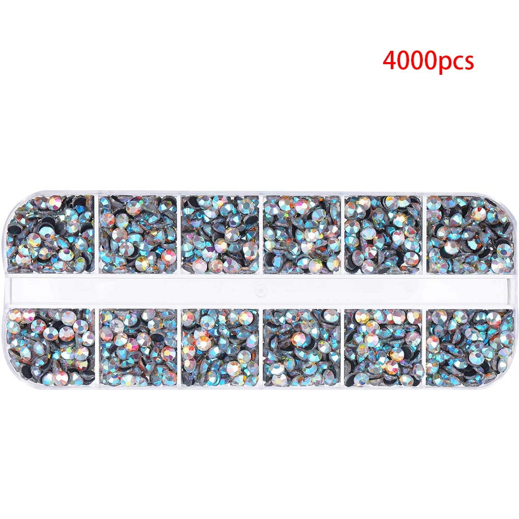 4000pcs Crystals Decorative Glass Rhinestones Glittering Handiworks Craft Ornaments Rhinestones
