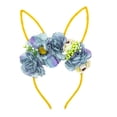 thumbnail image 2 of Diadema con orejas de conejo de Pascua, tocado, hermosos accesorios para el cabello, tocados para Navidad, cumpleaños, regalos de fiesta de Halloween Amarillo azul Salvador Gorros con orejas de conejo, 2 of 10