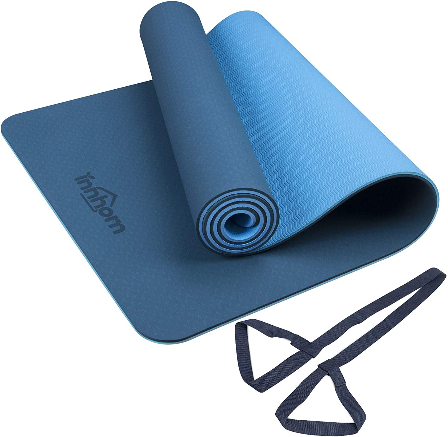 Perfect for Yoga Yoga Mat，1/4 Inch Thickness Yoga Mat Non Slip Textured Surfaces High Density Exercise & Fitness Mat Padding with Carrying Strap Pilates and Workout 