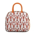 thumbnail image 2 of Lunch Bag Lunch Box for Women Reusable Insulated Lunch Bags,Water-Resistant Vintage Geometric Lobsters Funny Cooler Lunch Tote Bag, Large Capacity for Work Travel Picnic, 2 of 6