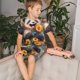 thumbnail image 4 of Fotbe Elegant Cute Panda Sunflower Pijama Estampada de 2 Piezas para Niños – Ropa de Dormir de Manga Corta Cómoda para Niños y Niñas, Camiseta y Shorts de Algodón-Small, 4 of 6