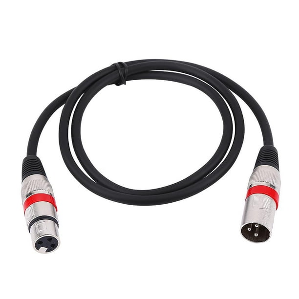 Câble Xlr à 3 Broches Mâle à Femelle M/F Câble Blindé pour Mélangeur de Microphone 1M, Câble Xlr à 3 Broches
