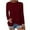 Wine, variant on asjyhkr Women Blouses Crew Neck Long Sleeve Lace Skirts Eyelet Shirts Casual Breathable Work Business Hiking Tops