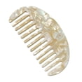 thumbnail image 4 of HLONK ✪ Wide Tooth Hair Comb Marble Leopard Acetate Anti-Static Detangling Hairbrush, 4 of 17