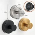 thumbnail image 3 of Luxe Hold No-Drill Hooks, 2024 New Stainless Steel Waterproof Suction Cup Hooks, Suction Cup Hooks for Shower, Bathroom, Hanging Towels, Mounting on Glass Shower Doors, Mirrors(Silver,4PC), 3 of 5