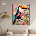 thumbnail image 3 of Whimsical Toucan Canvas Tropical Abstract Wall Art by Art Remedy, Black Frame, 36" x 45", 3 of 7