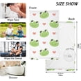 thumbnail image 2 of Coolnut 16x28 Inch Face Hand Towel Set Happy Frogs Cotton Washcloths, Quick-Dry Highly Absorbent Bath Towels 2 Pcs for Bathroom Ktichen Travel SPA Gym, 2 of 6