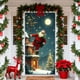 thumbnail image 4 of Uuiauoio Festive Christmas Door Cover with Design,Polyester Door Curtain for Holiday Home Decor, Seasonal Wall and Entryway Decoration for Parties and Family Gatherings,Festival Party Decoration, 4 of 6