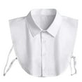 thumbnail image 4 of CSChome Faux Col Adulte Col à Revers Simple Boutonnage Faux Col Bretelles Réglables Couleur Unie Col d'Affaires Chemise de Travail, 4 of 7
