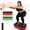 Red, variant on 10-Speed Vibration Plate, Full Body Shaker Exercise Machine with 5 Resistance Bands, Lymphatic Drainage Vibrating Board, Compact Home Gym Equipment for Weight Loss, Fat Burning Workout for Adults