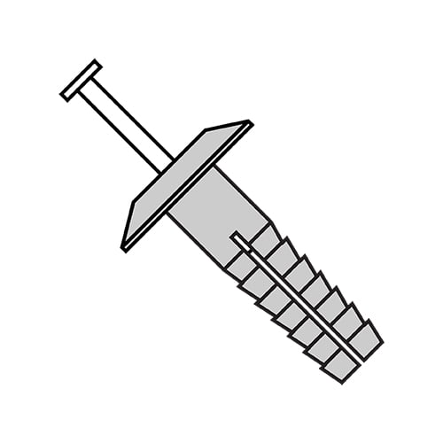 1/4X1 Two Piece Nylon Anchor Rivet Truss Head Nylon Pin Grey (Pack Qty 1,000) BC-141000PTPGY