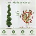 thumbnail image 3 of 43” Spiral Boxwood Artificial Topiary In Plastic Pot (set Of 2 ), 3 of 5