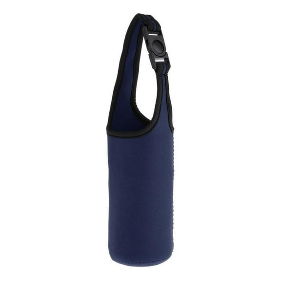 Kangkanggg 500ML Insulated Protective Neoprene Water Bottle Bag Portable Insulator Sleeve Bag Pouch Outdoor Heat Insulated Cup Sleeve Water Bottle Protector Storage Bag With Handle(navy Blue）