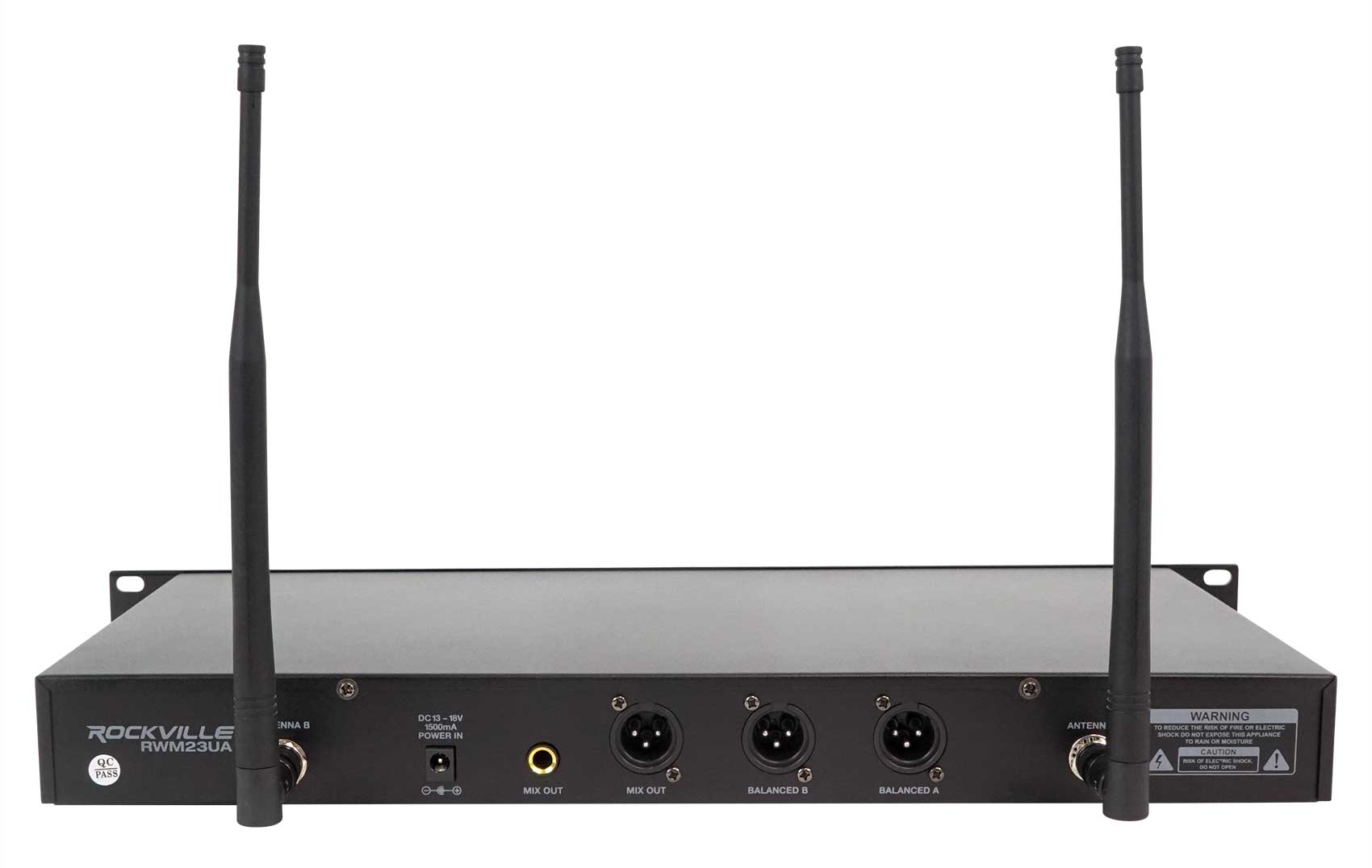 Rockville RWM23UA UHF Wireless Pro Rack Mount Dual Microphone System/20 Channel - image 3 of 9