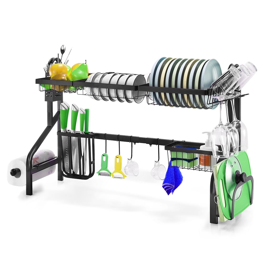 Over The Sink Dish Drying Rack, Auledio Adjustable Dish Dryer Rack 2