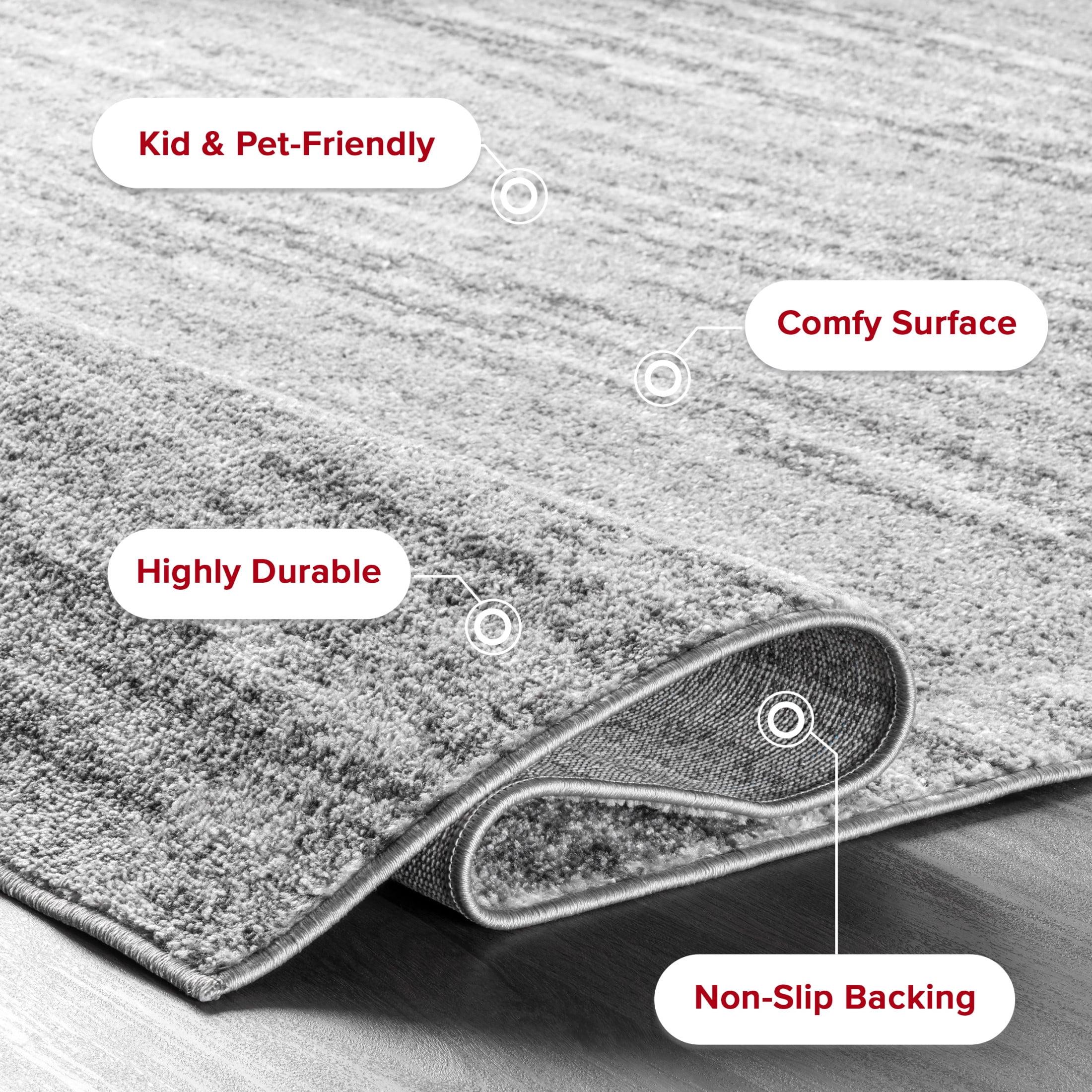 nuLOOM Sherill Abstract Transitional Area Rug, 3' x 5', Sherill Grey