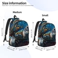 thumbnail image 2 of Disketp Ocean Coral Turtle Mochila de Lona Estampada, Mochila Escolar de Viaje Ligera para Estudiantes y Portátil-Medium, 2 of 5