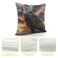 thumbnail image 4 of Creowell Decorative Throw Pillow Covers Square Pillow Covers for Sofa Eagle Double Sided Throw Pillow Cases Soft Plush Decorative Cushion Cover for Living Room 12x12in, 4 of 5