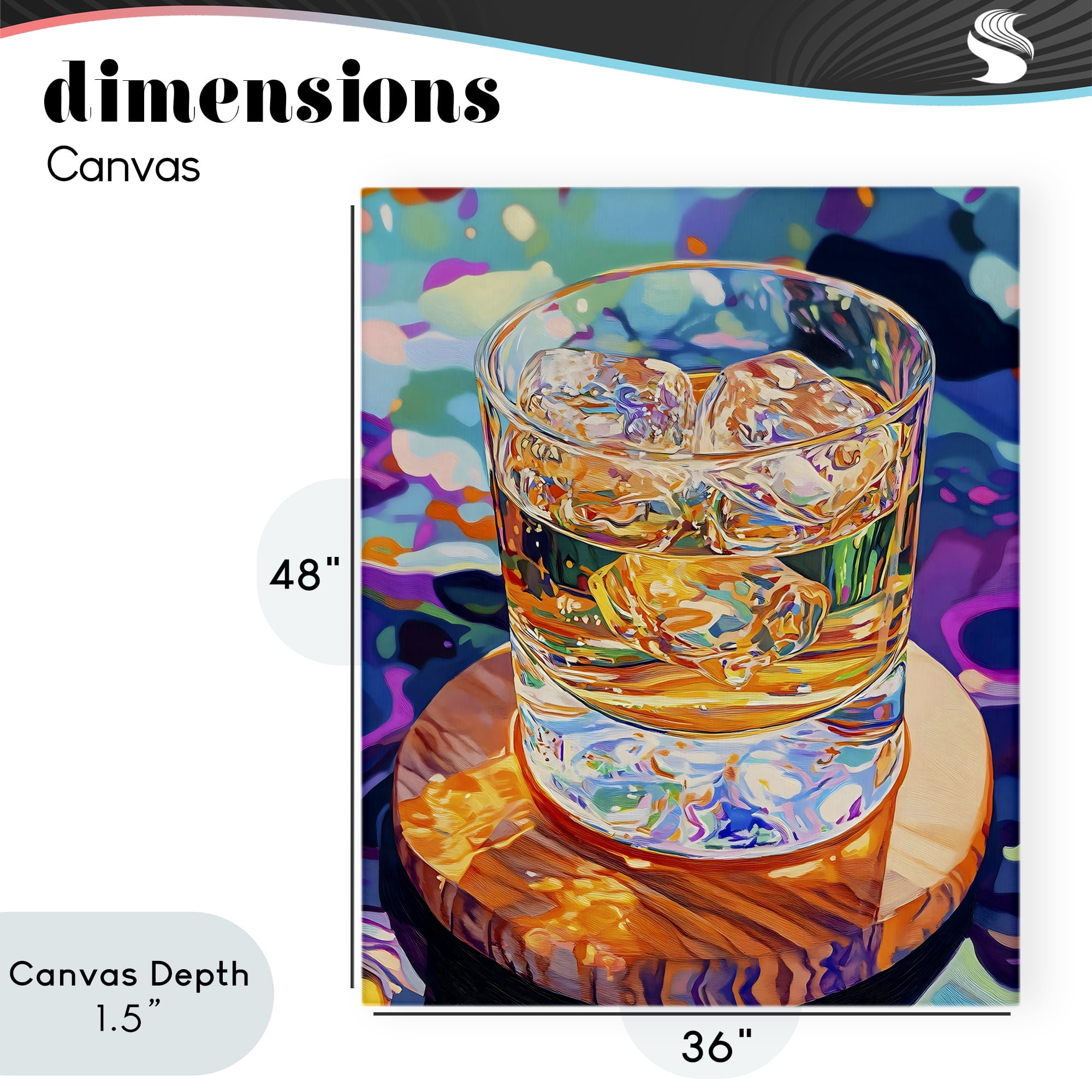 Stupell Industries Ice Cold Glass Reflections Canvas Wall Art, design by Creative Studio
