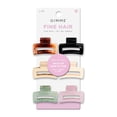 thumbnail image 1 of Gimme Beauty Fine Hair - Pinzas rectangulares pequeñas - Mini garras para cabello fino y fino - Accesorios antideslizantes de diseño - Paquete múltiple de clip mínimo para adolescentes - Colores surti, 1 of 5
