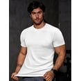 thumbnail image 2 of Camiseta Blanca Ajustada de Corte Slim Muscle Hip Hop para Hombre JMIERR, 2 of 9