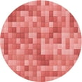 thumbnail image 1 of Ahgly Company Machine Washable Indoor Round Transitional Fire Engine Red Area Rugs, 3' Round, 1 of 7