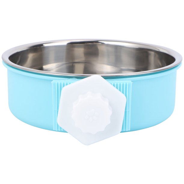 unbranded Plato Para Perro De Inoxidable Con Fácil Limpieza Y Fijación Azul