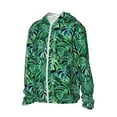 thumbnail image 2 of Daiia Monstera Leaves UPF 50+ Sun Protection Hoodie Jacket Lightweight Long Sleeve Sun Shirt for Women Men with Pocket Hiking Outdoor-Large, 2 of 9