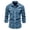 Blue, variant on Lapel Collar Long Sleeve Fall Business Corduroy Shirt, Dual Button Flap Chest Pockets Long Sleeve Slim Fit Daily Layering Tops Navy M