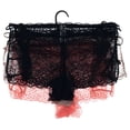 thumbnail image 3 of Delta Burke Women's Sexy Lace Hipster Boyshort Panties 3 Pack - Pink, Mauve, & Navy Blue - Large 7, 3 of 6