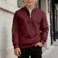 thumbnail image 2 of Vrotazzy Boys Color Block Pullover Sweatshirt Long Sleeve Crewneck Casual Winter Warm Top for Kids Youth,Sizes 8-9 Years, 2 of 4