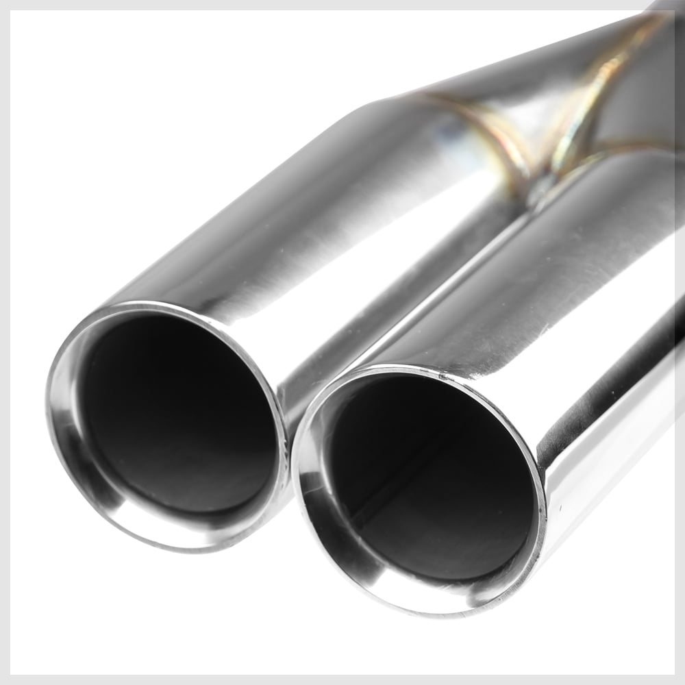 DNA Motoring For 06-11 Kia Rio Stainless Steel Catback Exhaust System Dual Muffler Tip Upgrade Kit
