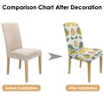 thumbnail image 7 of Lemon Dining Chair Covers Set of 4 Stretch Kitchen Chair Slipcovers Bright Yellow Fruit Print Washable Polyester Removable Seat Protector for Fresh Home Decor, 7 of 7