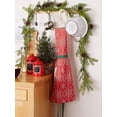 thumbnail image 4 of Contemporary Home Living 35" Red and White Joyful Snowflakes Jacquard Collection Apron, 4 of 6